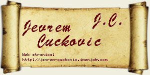 Jevrem Čučković vizit kartica